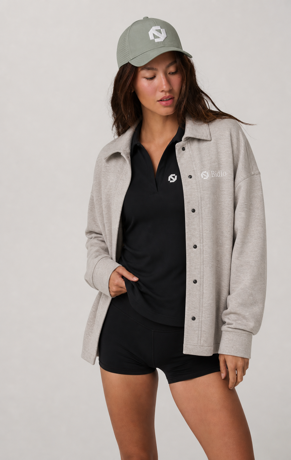 Female model wearing Drop 01
